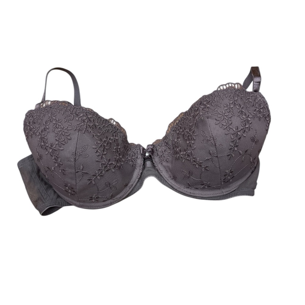 Smart & Sexy Lace Underwire Bra - purple Gray